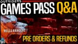 OUTRIDERS: Xbox Games Pass DEV Q&A – Pre Order Refunds / Hell's Rangers Content Pack Pre Order Bonus
