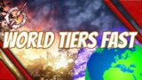 outriders how to level world tiers fast