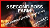 5 SECOND BOSS FARM! UNLIMITED LEOGS / MATERIALS OUTRIDERS