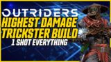 BEST SOLO TRICKSTER BUILD! 1 Shot EVERYTHING! // Outriders CT 15 Level 50 Solo Trickster Setup