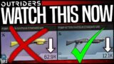 OUTRIDERS IS BROKE – WATCH THIS NOW – Low Level Rares Vs High Level Endgame Weapons