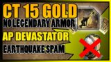 Outriders | CT15 GOLD Devastator build, NO LEGENDARY ARMOUR!!