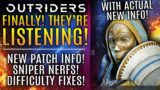 Outriders – FINALLY!  They're Listening To Us! Sniper Nerfs, Knocknack Changes! New Updates!