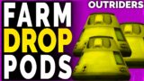 Outriders HOW TO FARM DROP PODS BUY HIGH END LEGENDARY and UPGRADE Legendary Materials