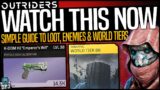 Outriders: STRUGGLING? – WATCH THIS NOW –  Full Guide On Loot, Enemies & World Tier Systems