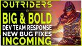 OUTRIDERS | I Haven't Seen This Before! – DEV TEAM SOUNDS OFF + New Updates (Outriders News)