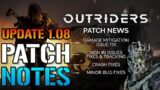 Outriders: Damage Mitigation FIX Is Live! Update 1.08 Patch Notes (Outriders News)
