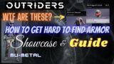 OUTRIDERS – Fashionriders 2: Mu-metal & Hard to get Armor Sets Showcase (timestamps in description)