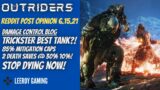 Outriders News Update 6.15.21 Damage Control Reddit Post | Tricksters best tank? NEW INFO