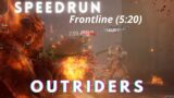 Outriders -Frontline Speedrun (5:20) — Technomancer