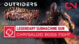 Outriders Legendary Submachine Gun – The Migraine – Chrysaloid Boss Fight Pyromancer Gameplay