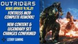 Outriders News Update 9.16.21 | Fortress Mod Rework | New Content | New Mod | New Legendary Sets