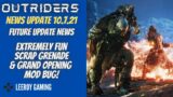 Outriders News Update 10.7.21 | Future Plans and Crazy Fun Scrap Grenade & Grand Opening Bug!