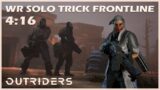 Outriders | NEW World Record Solo Trickster | Frontline | New Horizon Speedrun – 4:16 | 1440P 60FPS