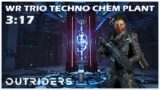 Outriders | World Record Trio Techno | Chem Plant | New Horizon Speedrun – 3:17 | 1440P 60FPS