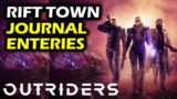 Rift Town: All Journal Entries Locations | Outriders Collectibles Guide & Walkthrough