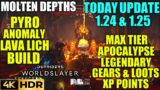 Molten Depths Max Tier Loot! XP Points OUTRIDERS WORLDSLAYER Update 1.25 Pyromancer Build PS5 4K HDR