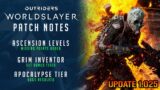 Outriders: New UPDATE! 1.025 Fixes Grim Inventor Set, Apocalypse Tiers Bug & More