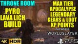 Throne Room Max Tier Gears! Pyro Lava Lich Build OUTRIDERS WORLDSLAYER Pyromancer Build Gameplay PS5