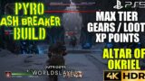 Altar of Okriel Pyromancer Ash Breaker Build OUTRIDERS WORLDSLAYER Pyromancer Build Gameplay PS5 4K