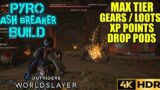 City of Nomads Max Tier Loot Pyromancer Ash Breaker Build OUTRIDERS WORLDSLAYER Pyromancer Build PS5