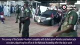 The Senate President’s Convoy With Fleet of Bullet-proof Cars Departing His Office – What A Wastage