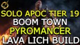 OUTRIDERS PYROMANCER LAVA LICH BUILD SETUP | SOLO APOC TIER 19 BOOM TOWN #pyromancer #outriders